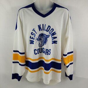 West Kildonan Cougars Vintage Winnipeg Minor Hockey Jersey Mens size Large